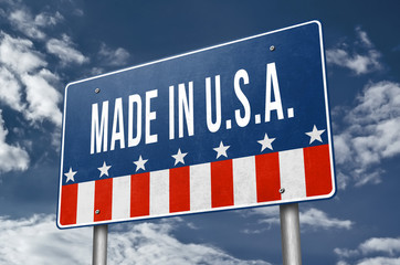 Made in USA - road sign message