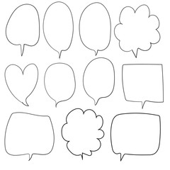 Hand drawn speech bubble.