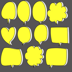 Hand drawn speech bubble.