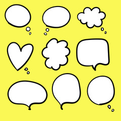 Hand drawn speech bubble.