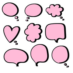 Hand drawn speech bubble.
