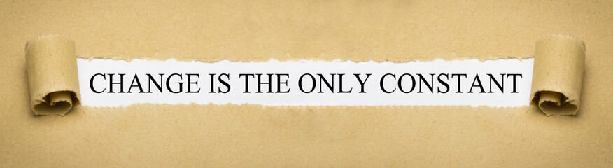 Change is the only constant