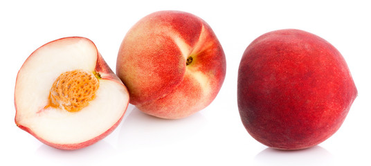 Peach isolated on white background