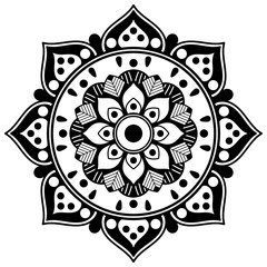 Ethnic Mandala Ornament. Arabic, Pakistan, Moroccan, Turkish, Indian, Spain motifs