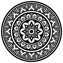 Abstract Mandala for coloring page