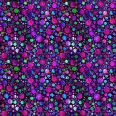 Abstract seamless pattern with  balls. Watercolor. Texture.