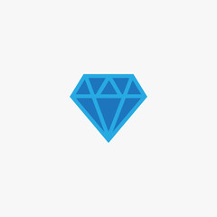 Diamond flat vector icon. Brilliant vector icon