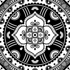 Abstract Mandala for coloring page