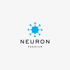 Neuron logo design icon vector illustration