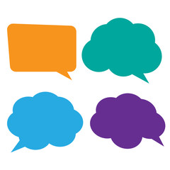 bubbles speech doodle set. Stickers of speech bubbles vector