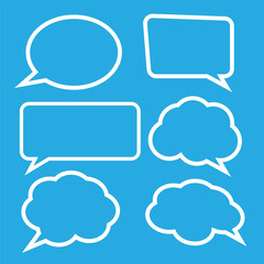 Paper Speech Bubble. Stickers of speech bubbles vector