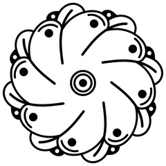 Ethnic Mandala Ornament. Arabic, Pakistan, Moroccan, Turkish, Indian, Spain motifs