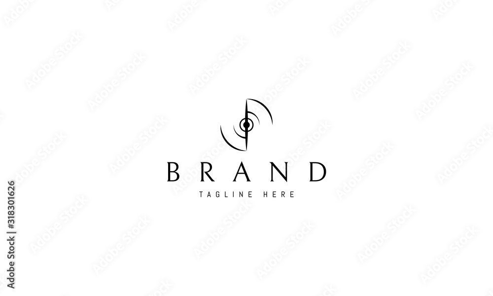 Wall mural vector logo on which the abstract image of an airplane propeller.