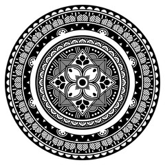 Ethnic Mandala Ornament. Arabic, Pakistan, Moroccan, Turkish, Indian, Spain motifs