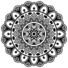 Ethnic Mandala Ornament. Arabic, Pakistan, Moroccan, Turkish, Indian, Spain motifs