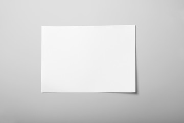 Real photo, blank letterhead, flyer, poster template. Isolated on grey background to place your...