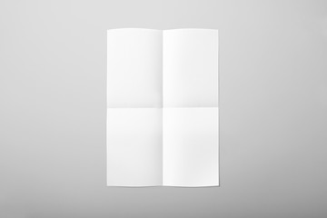 Real photo, blank letterhead, flyer, poster template. Isolated on grey background to place your design. 