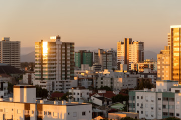 View of the tourist and seaside town of Tramandai in Brazil.