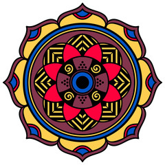 Mandala decorative ornament. Can be used for greeting card, phone case print, etc. Hand drawn background
