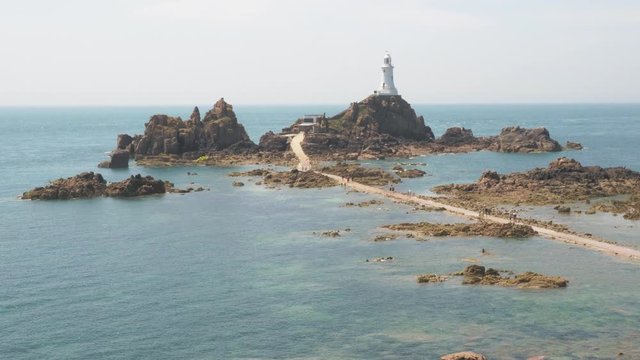 One of Jersey's most important landmarks, "La Corbi&egrave;re" lighthouse