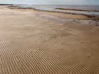 beautiful sand texture of wind, water and sand