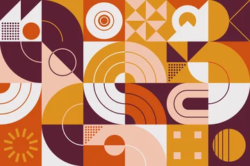Wallpaper murals 1950s Mid-Century Abstract Vector Pattern Design