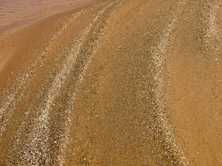 beautiful sand texture of wind, water and sand