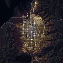 Map Salt Lake City. Utah