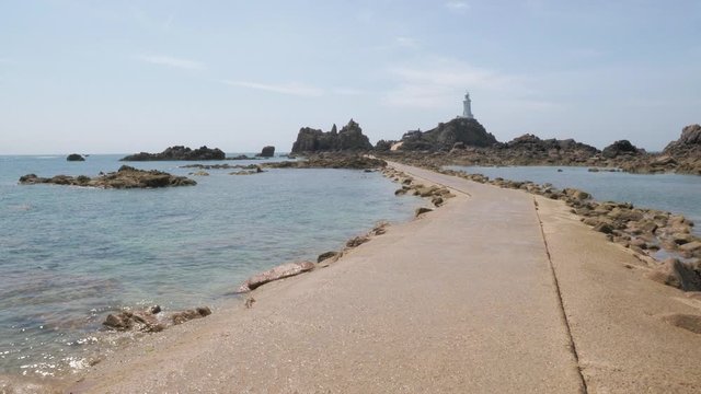 The lighthouse was named after the surrounding rocky and sparsely populated coastal landscape of La Corbi&egrave;re