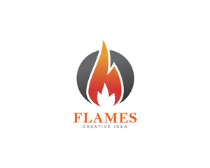 Flames Logo Design Vector