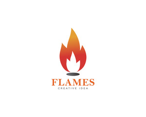 Flames Logo Design Vector