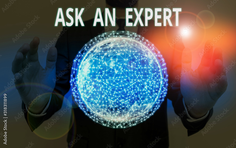 Poster word writing text ask an expert. business photo showcasing confirmation that have read understand an