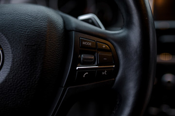 Buttons on the steering wheel to accept or reject calls from the phone.