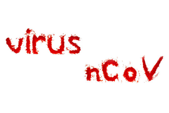 A text "virus nCoV" on the white background. New coronavirus nCoV 2019. Chinese coronavirus. 