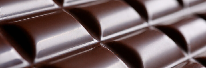 Bown chocolate pattern closeup background. Healthy vegan food concept