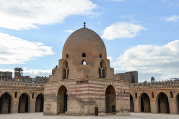 The Mosque of Ahmad Ibn Tulun is Cairo's oldest mosque located in the Islamic area, Egypt.