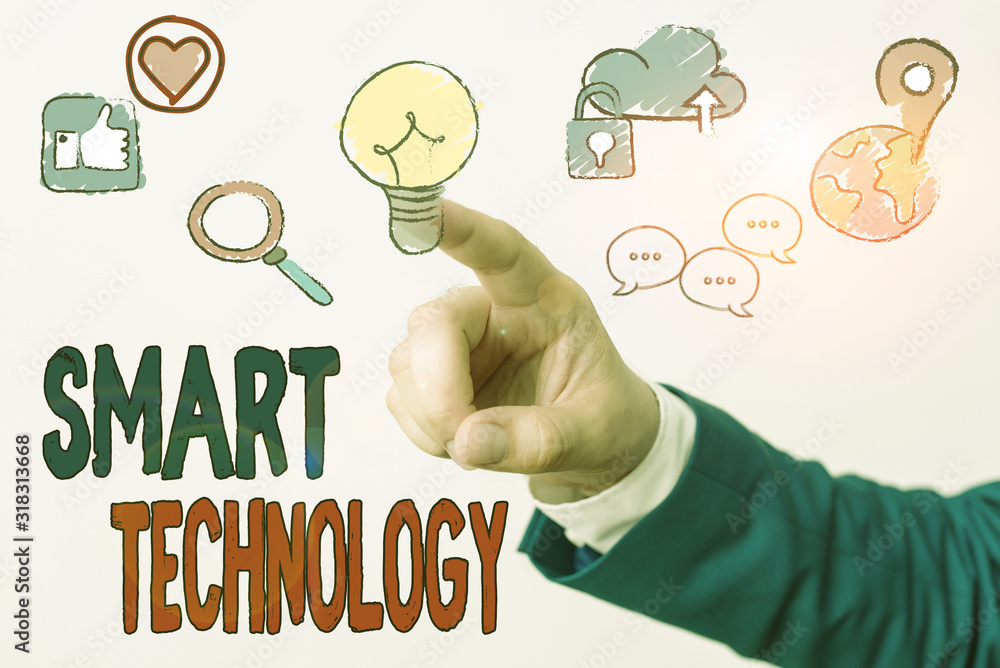 Poster writing note showing smart technology. business concept for used to protect and prevent errors in ha