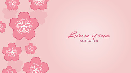 Oriental floral background illustration with place for text. Wedding invitation