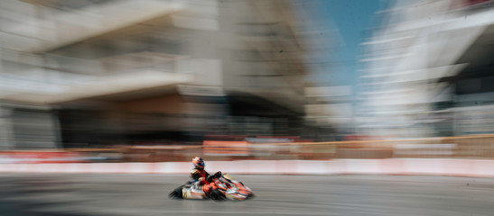 racing car on the road