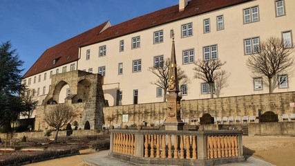Leonberg City Old town and castle with garden