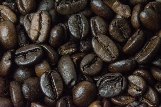 roasted coffee beans, background concept