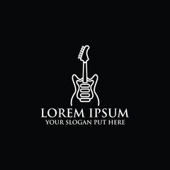 Guitar logo and  Music Instrument logo design