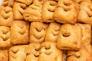 fast food, rolls for coffee breaks, small snack close-up