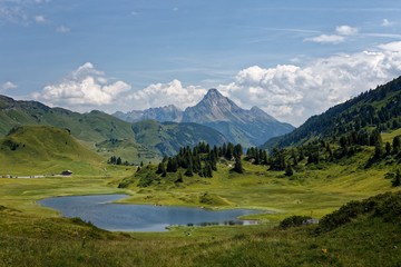 Fototapeta na wymiar Panoramic view of Alps in Austria..
