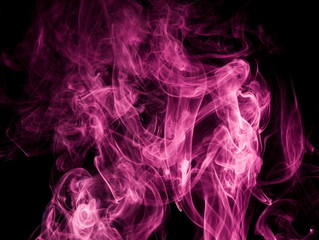 Purple smoke on black background
