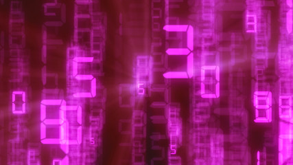 Obraz premium Abstract binary background, number streams, matrix effect.