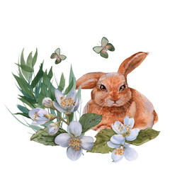 Easter characters. Isolated on a white background.