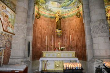 The Atonement Church of the Sacred Heart of Jesus is the central building on Mount Tibidabo, a...