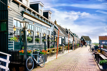 The harbor of Marken. Marken is a small historical dutch village in Netherlands