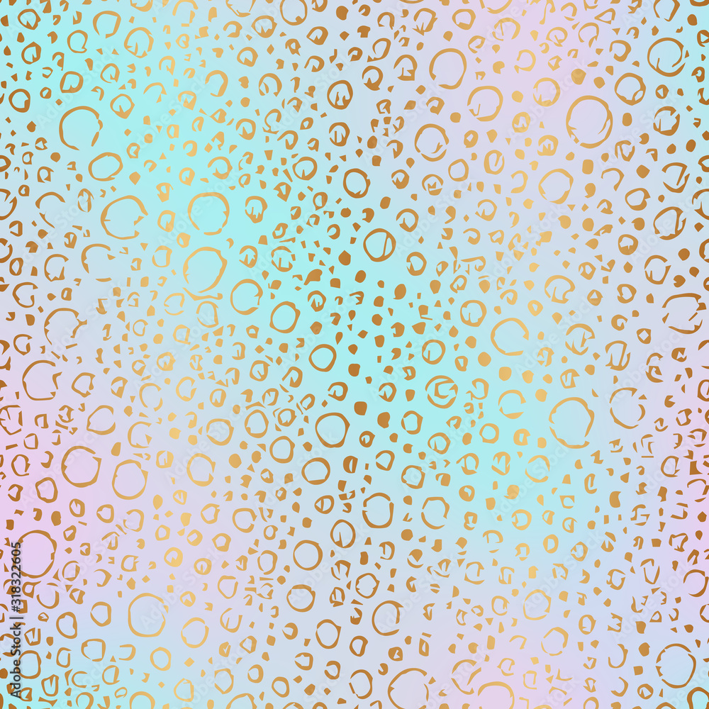 Poster interesting texture soap bubbles air. scattered circle. hand drawn black white seamless pattern. foa